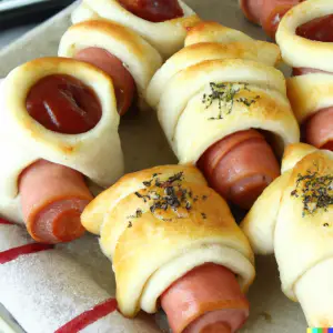 Frozen Pigs In A Blanket air frying